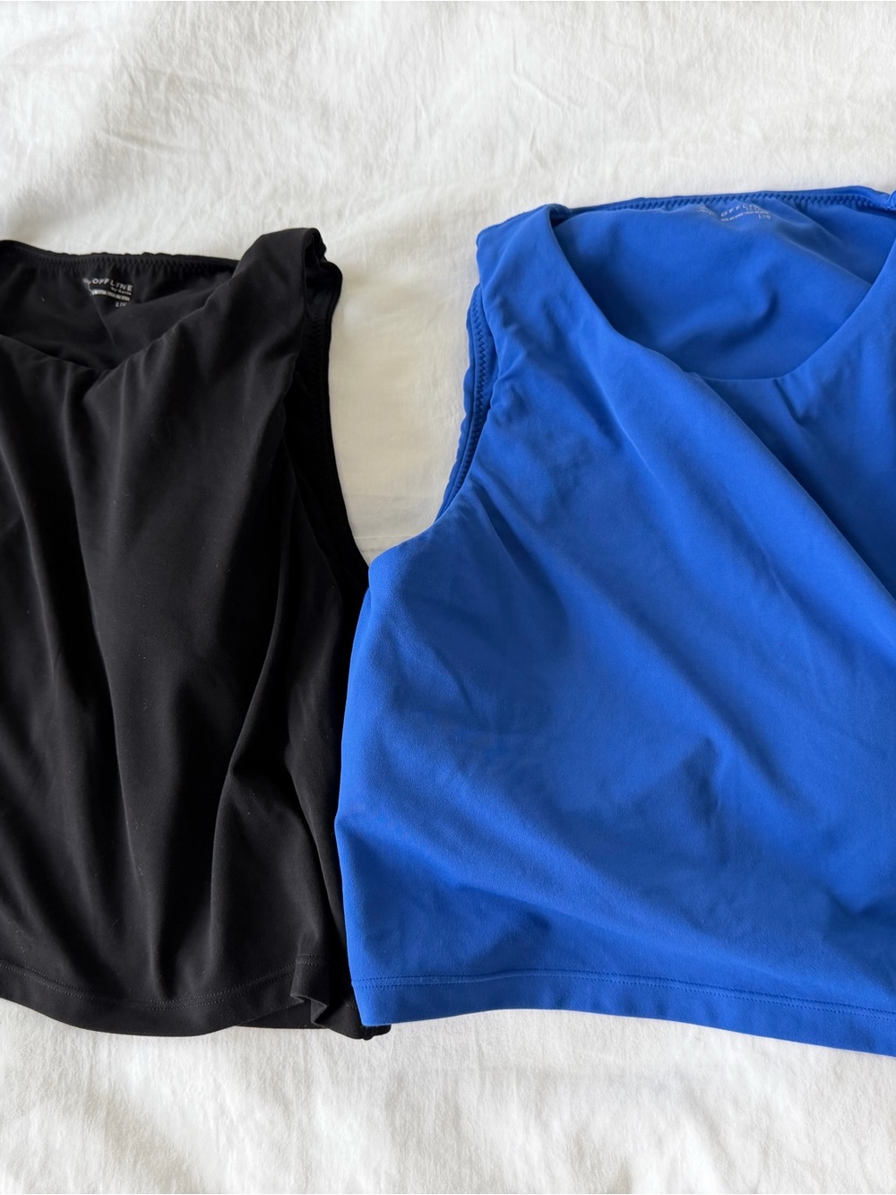 Arie offline tops (3) black, blue, lavender. LG
